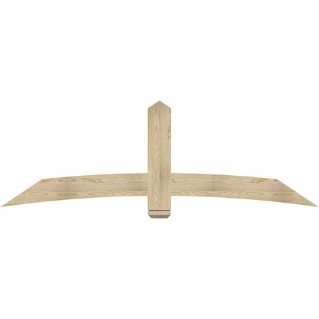 Ekena Millwork Bellingham Rough Sawn Timber Gable Bracket, Douglas Fir, 84"W x 28"H x 2"D x 6"F, 8/12 Pitch GBW084X28X0206BEL00RDF